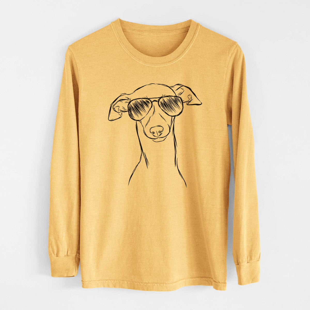 Aviators Ziggie the Italian Greyhound - Heavyweight 100% Cotton Long Sleeve