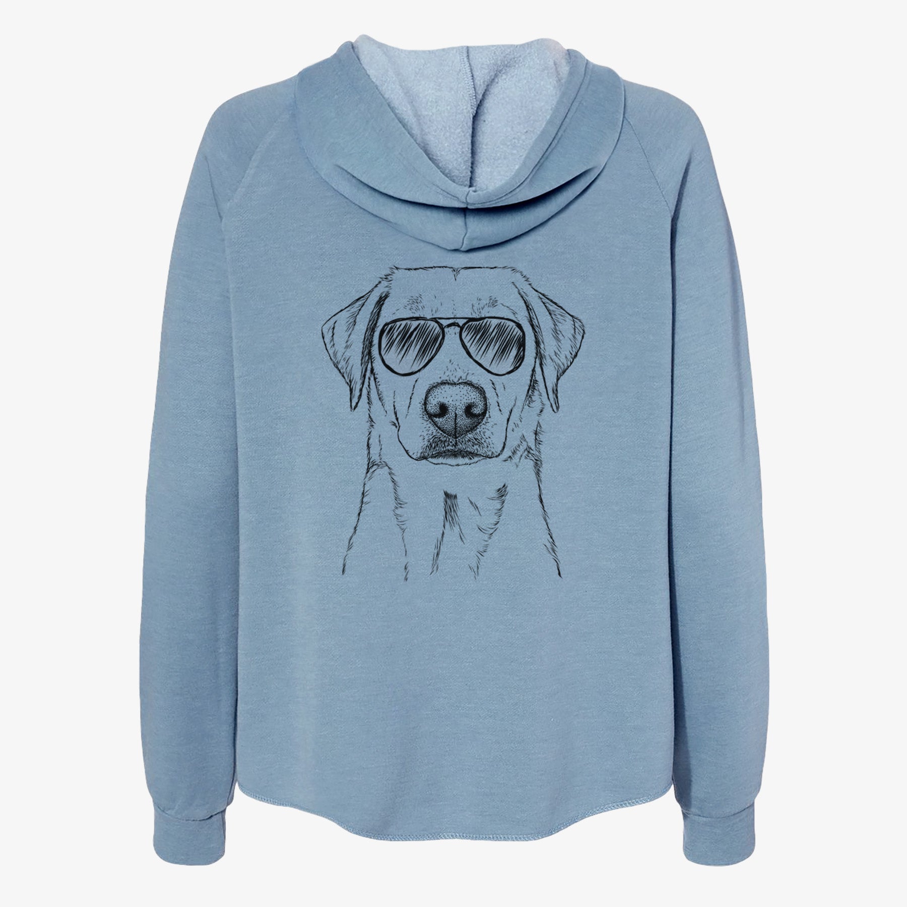 Zoe the Yellow Lab - Women's Cali Wave Zip-Up Sweatshirt