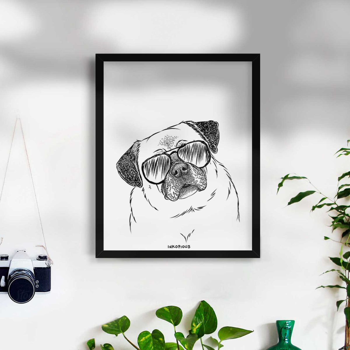Zoey the Pug Art Print