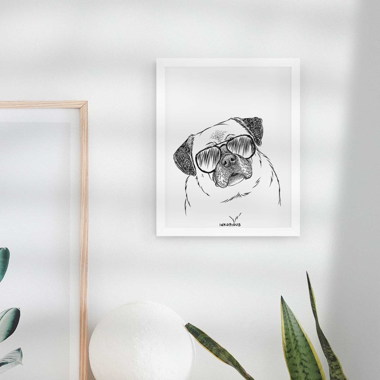 Zoey the Pug Art Print