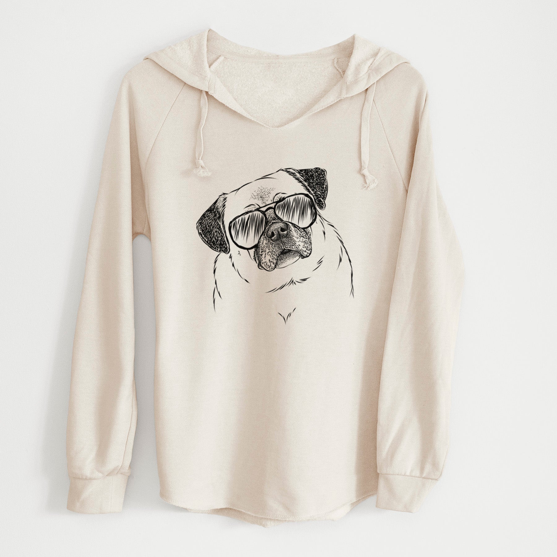 Aviator Zoey the Pug - Cali Wave Hooded Sweatshirt