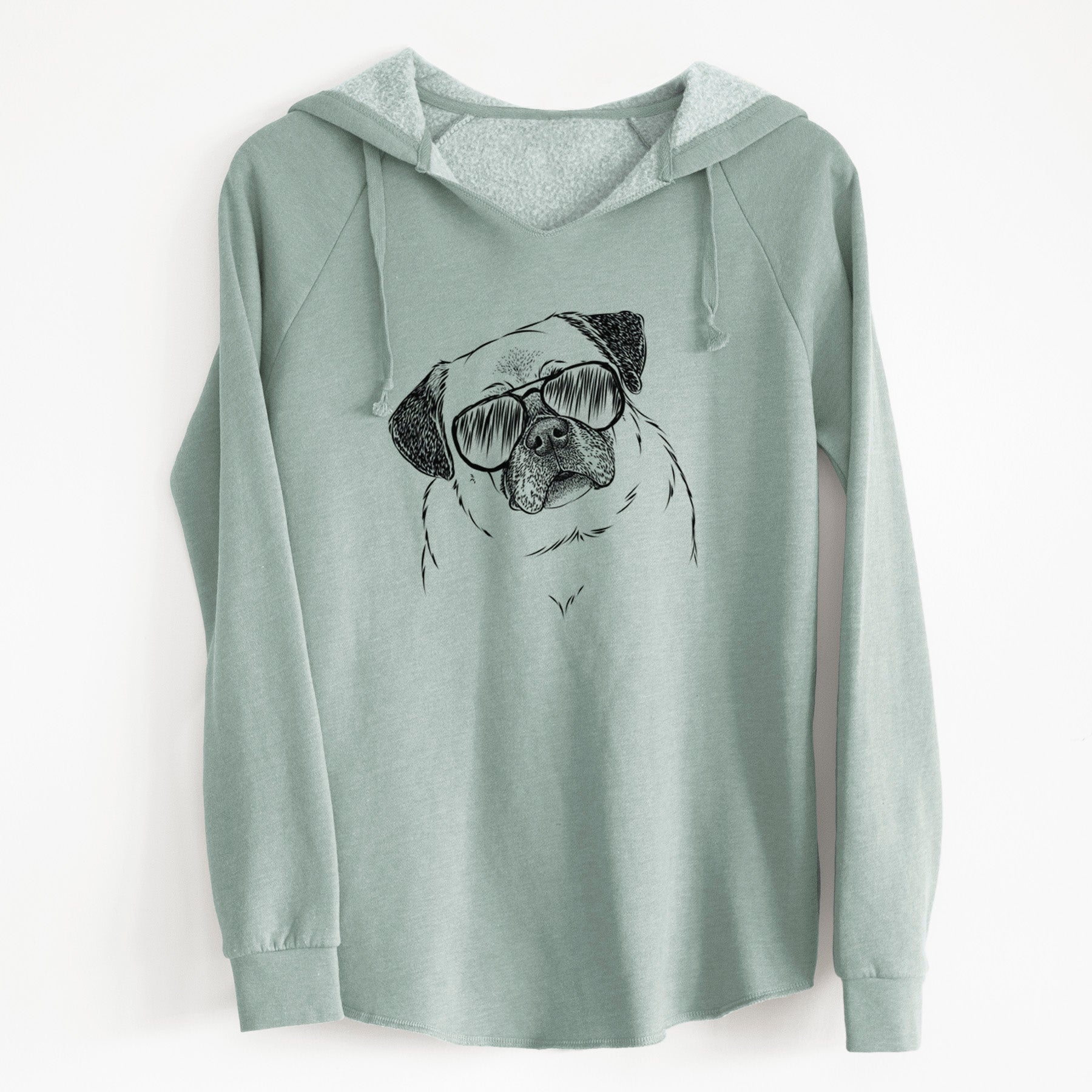 Aviator Zoey the Pug - Cali Wave Hooded Sweatshirt