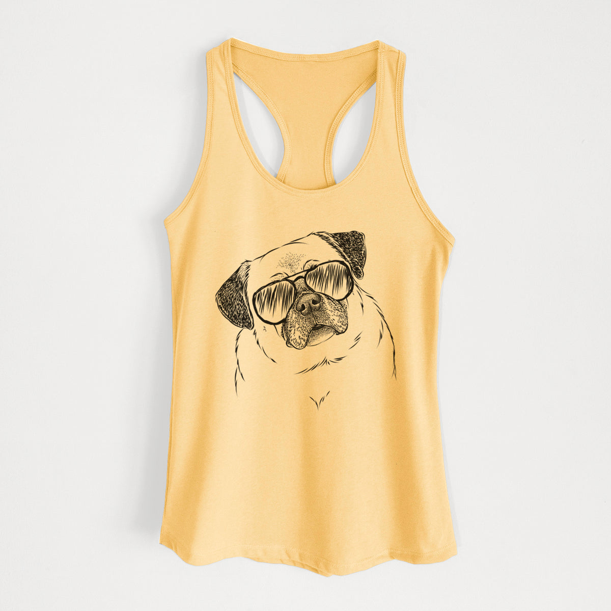 Zoey the Pug - Women's Racerback Tanktop