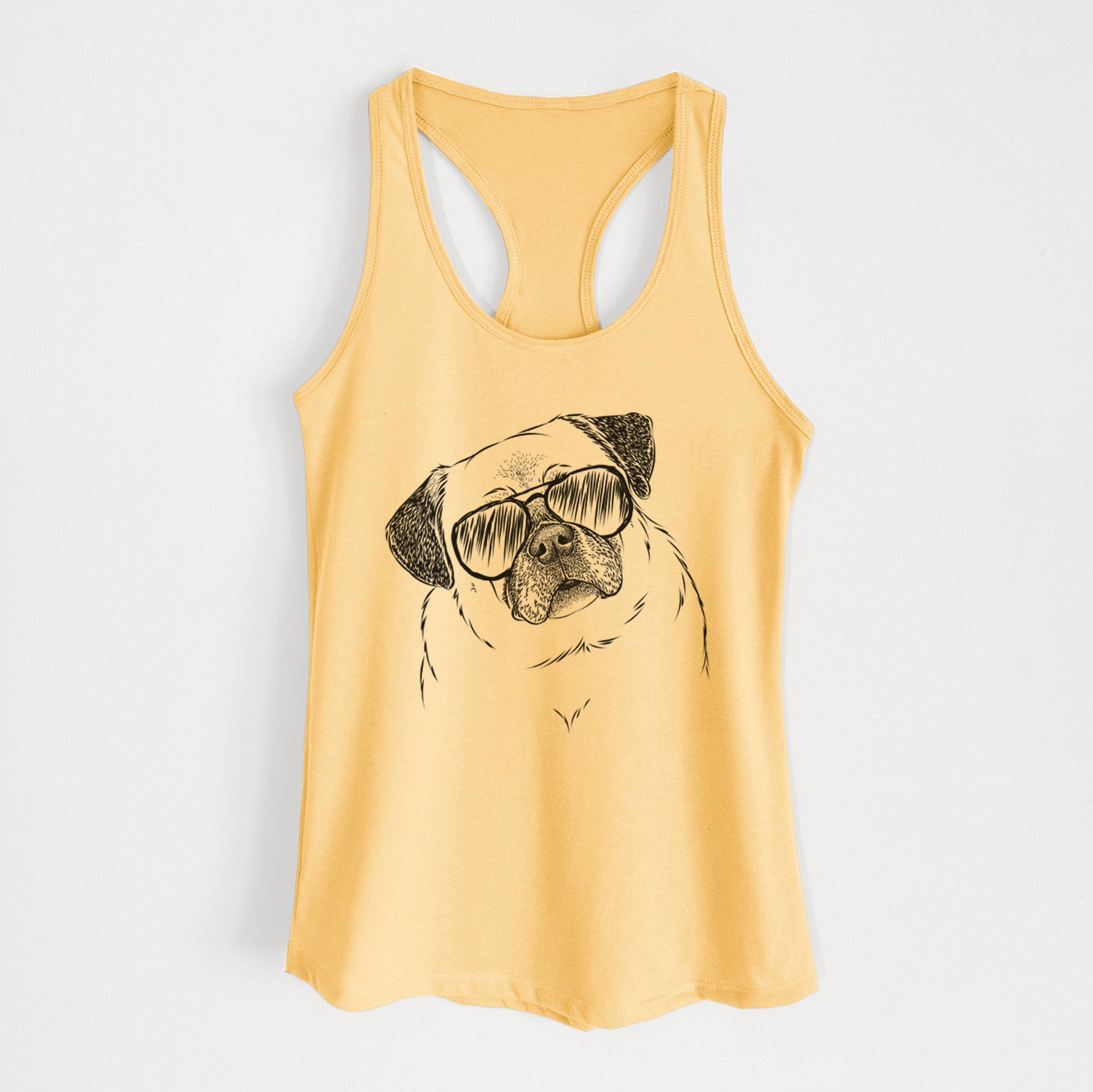 Zoey the Pug - Women's Racerback Tanktop
