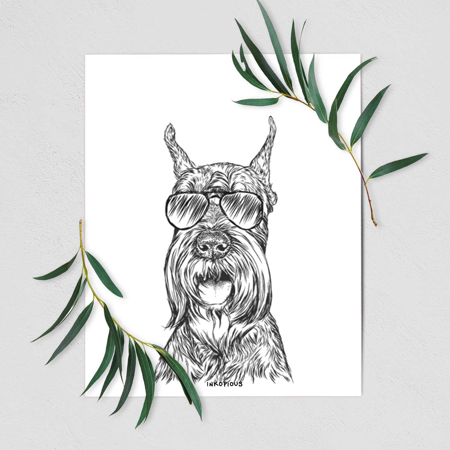 Zuri the Giant Schnauzer Art Print