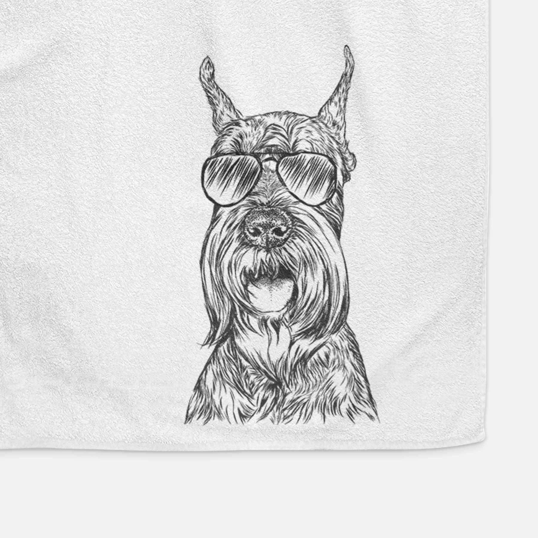 Zuri the Giant Schnauzer Decorative Hand Towel