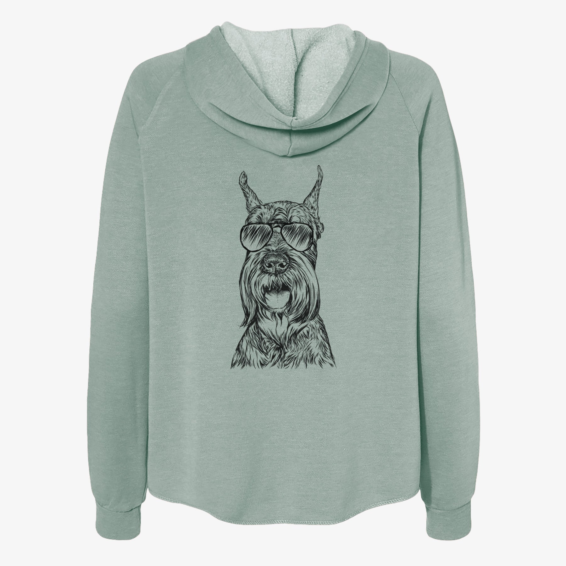 Zuri the Giant Schnauzer - Women's Cali Wave Zip-Up Sweatshirt