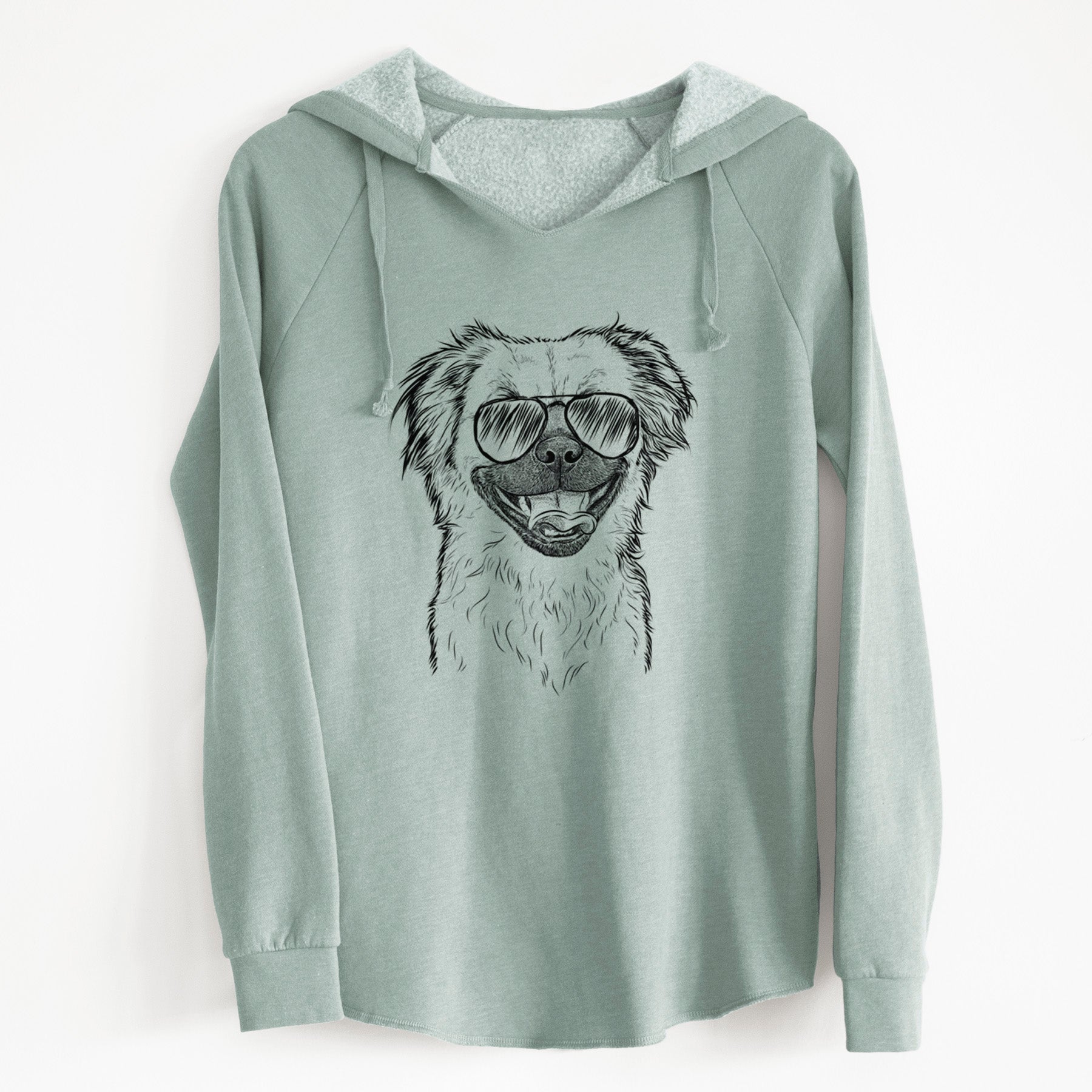 Aviator Zuri the Spaniel Mix - Cali Wave Hooded Sweatshirt