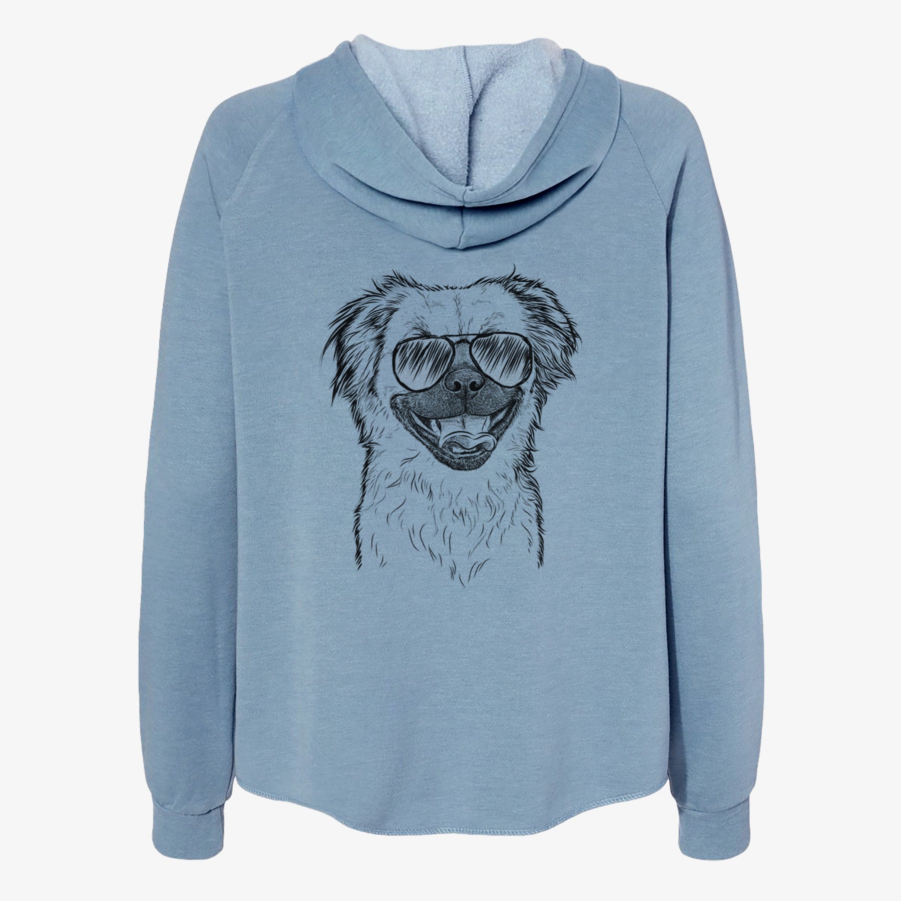Zuri the Spaniel Mix - Women's Cali Wave Zip-Up Sweatshirt