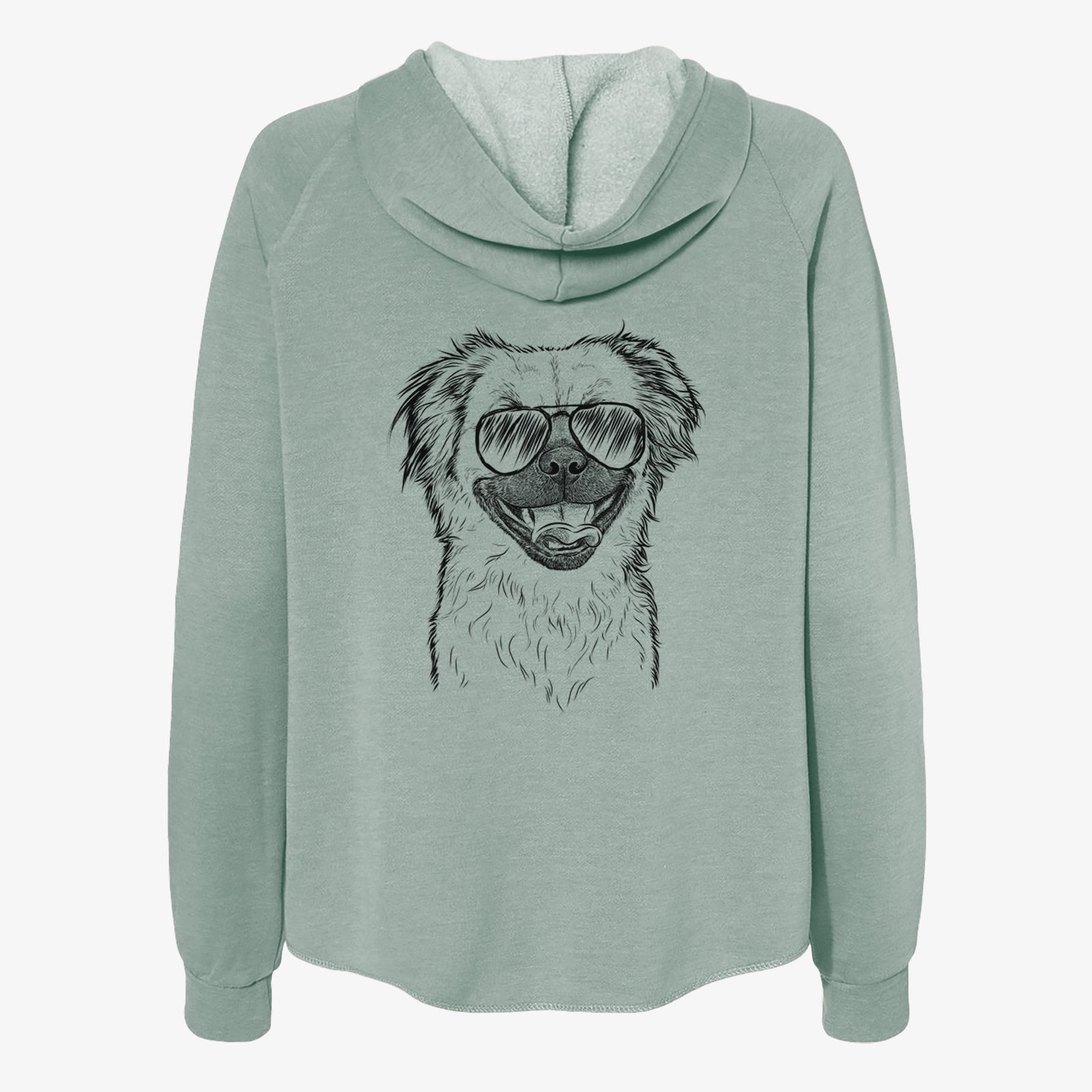 Zuri the Spaniel Mix - Women's Cali Wave Zip-Up Sweatshirt