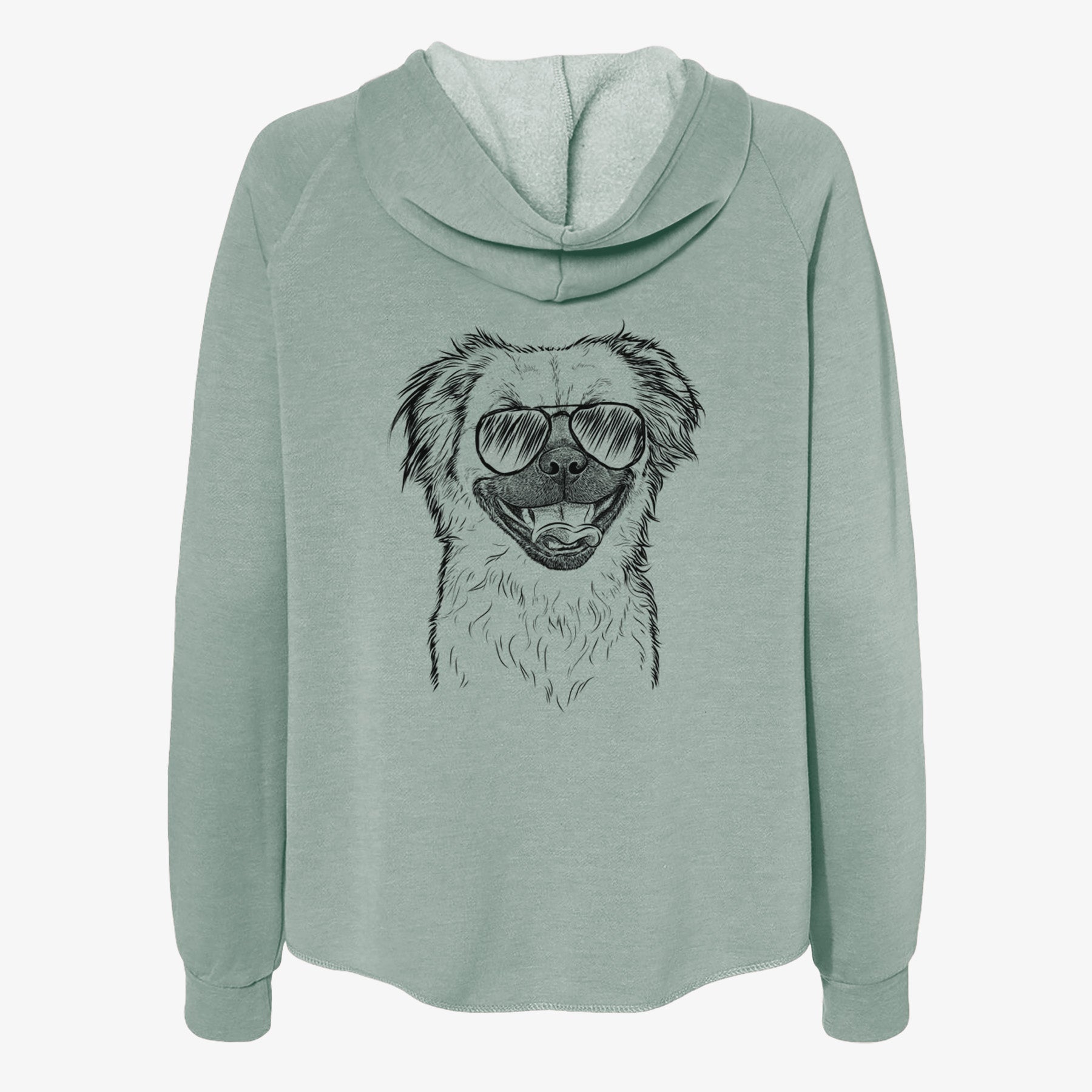 Zuri the Spaniel Mix - Women's Cali Wave Zip-Up Sweatshirt