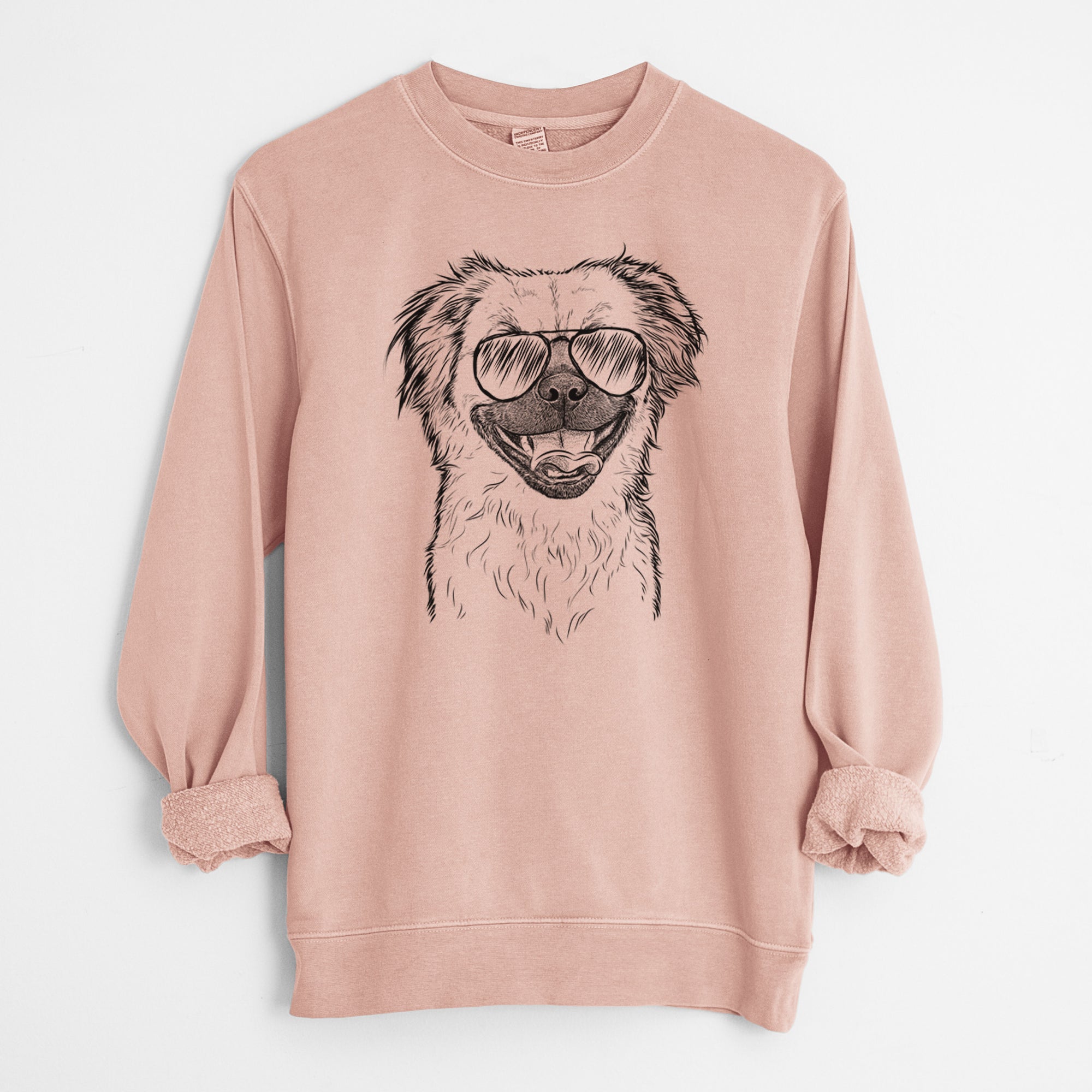 Aviator Zuri the Spaniel Mix - Unisex Pigment Dyed Crew Sweatshirt