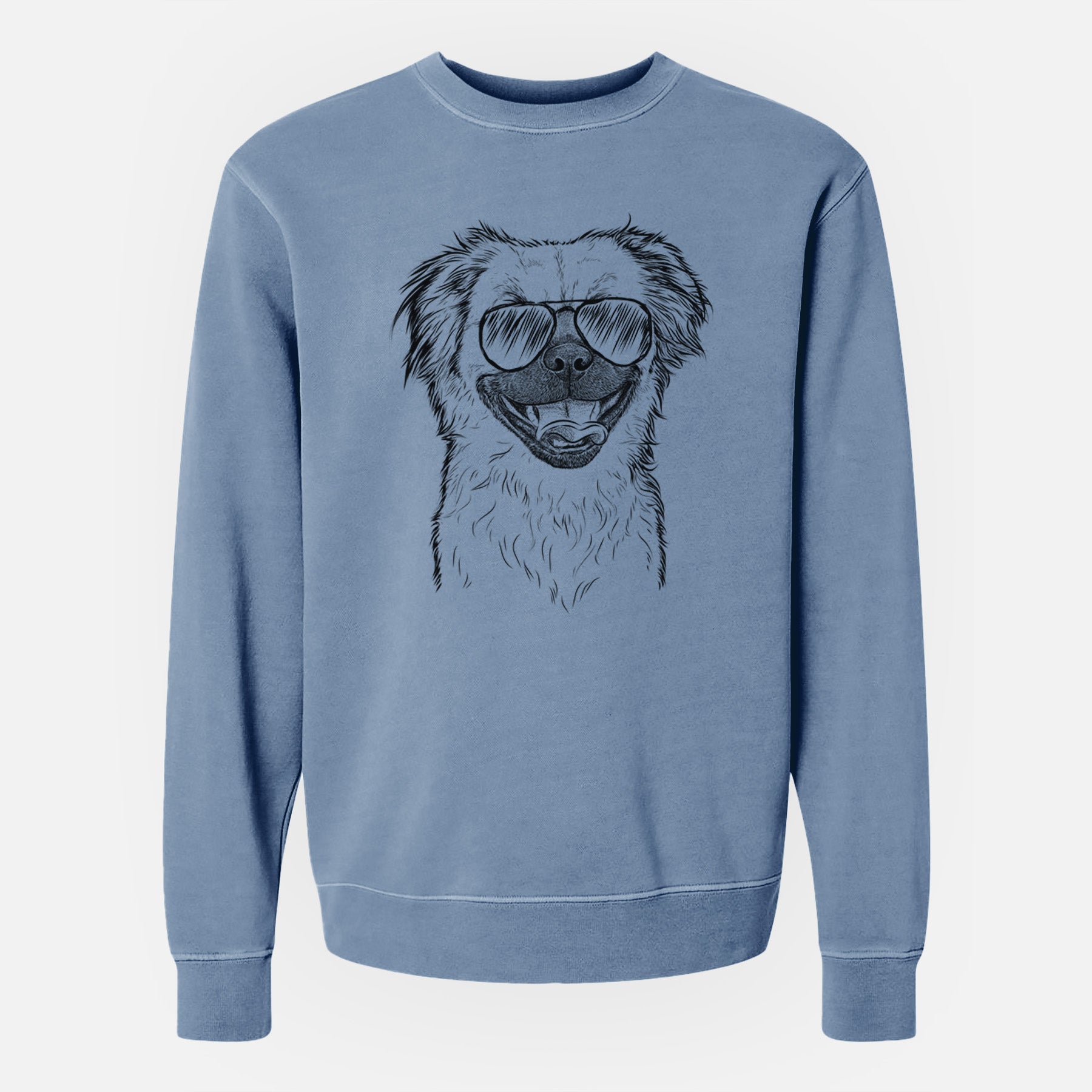 Aviator Zuri the Spaniel Mix - Unisex Pigment Dyed Crew Sweatshirt