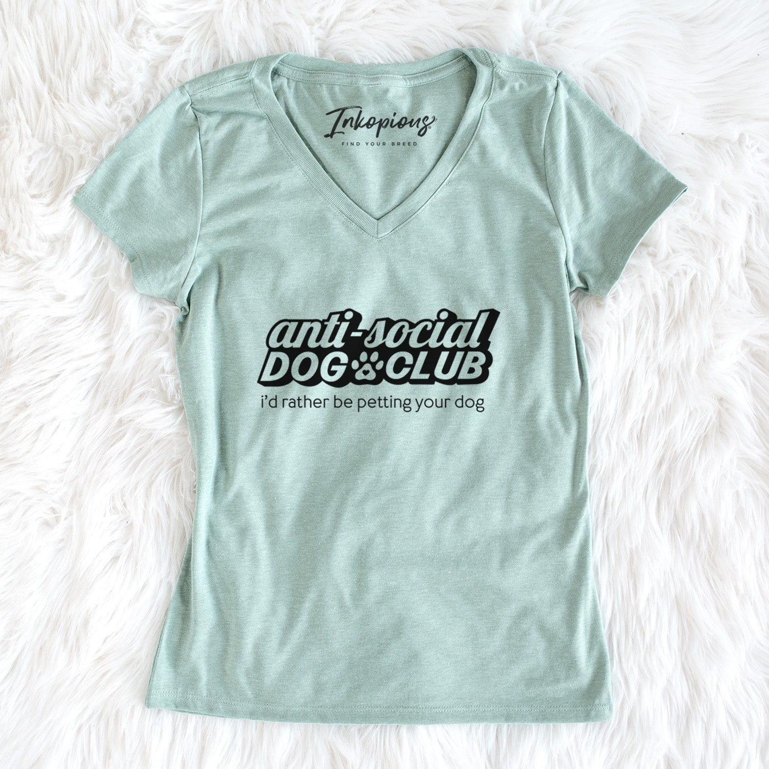 Anti Social Dog Club - Women's V-neck Shirt