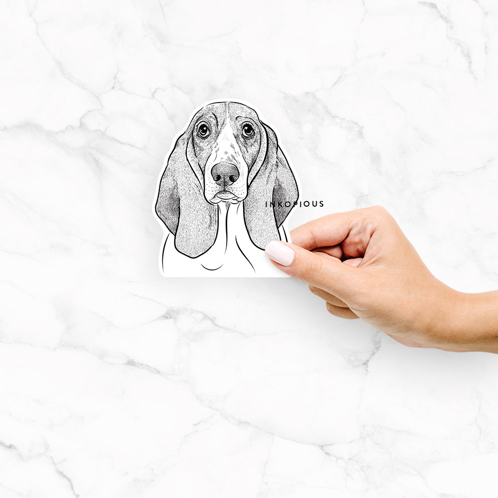 Addison the Basset Hound - Decal Sticker