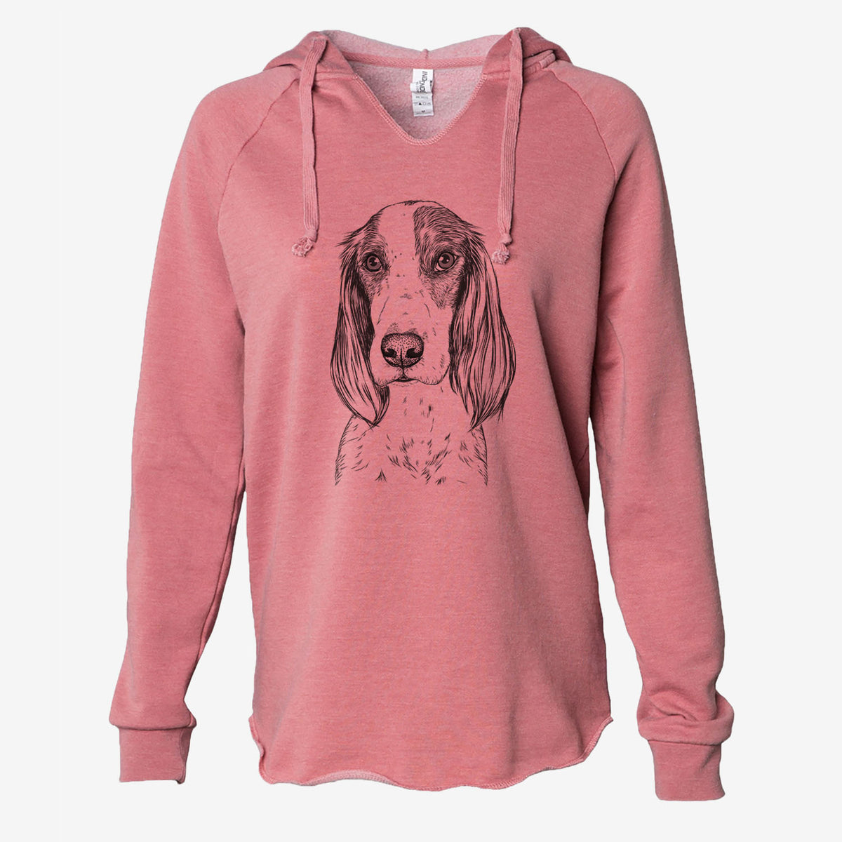 Aline the Irish Red and White Setter - Cali Wave Hooded Sweatshirt