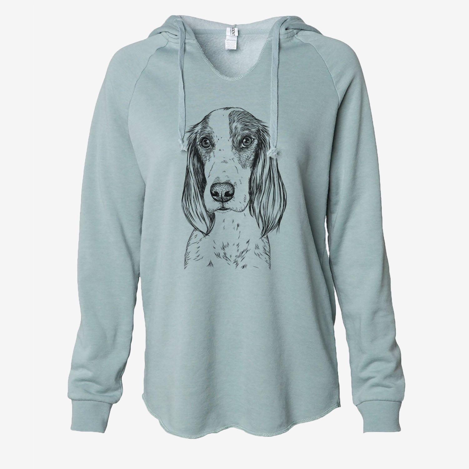 Aline the Irish Red and White Setter - Cali Wave Hooded Sweatshirt