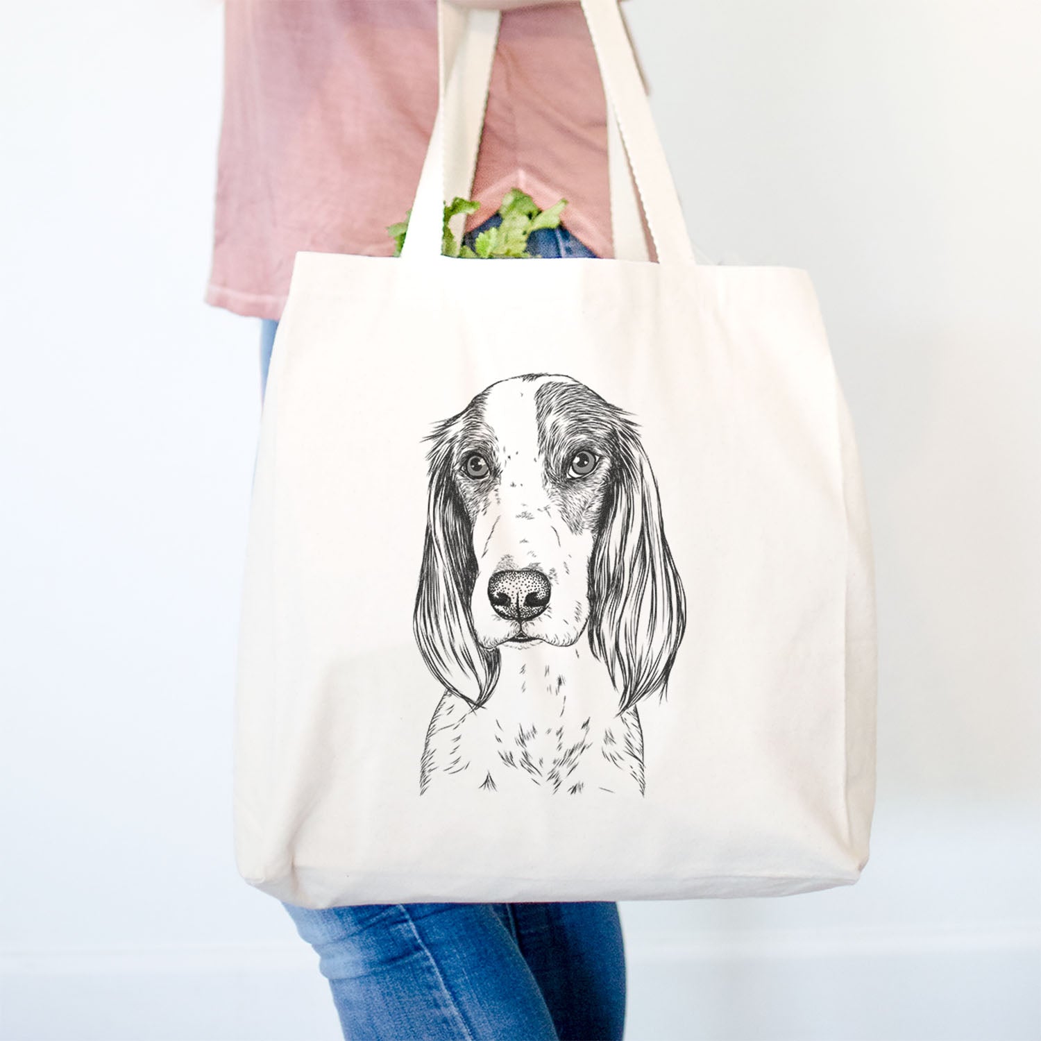 Aline the Irish Red and White Setter - Tote Bag