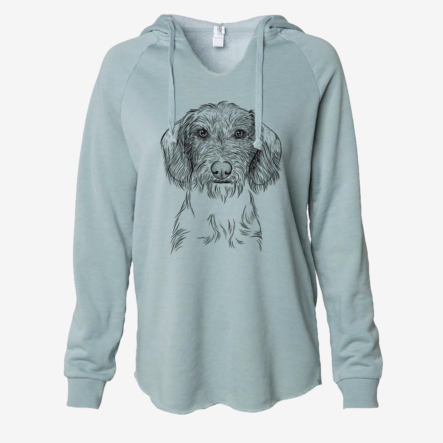 Almond the Wirehaired Dachshund - Cali Wave Hooded Sweatshirt