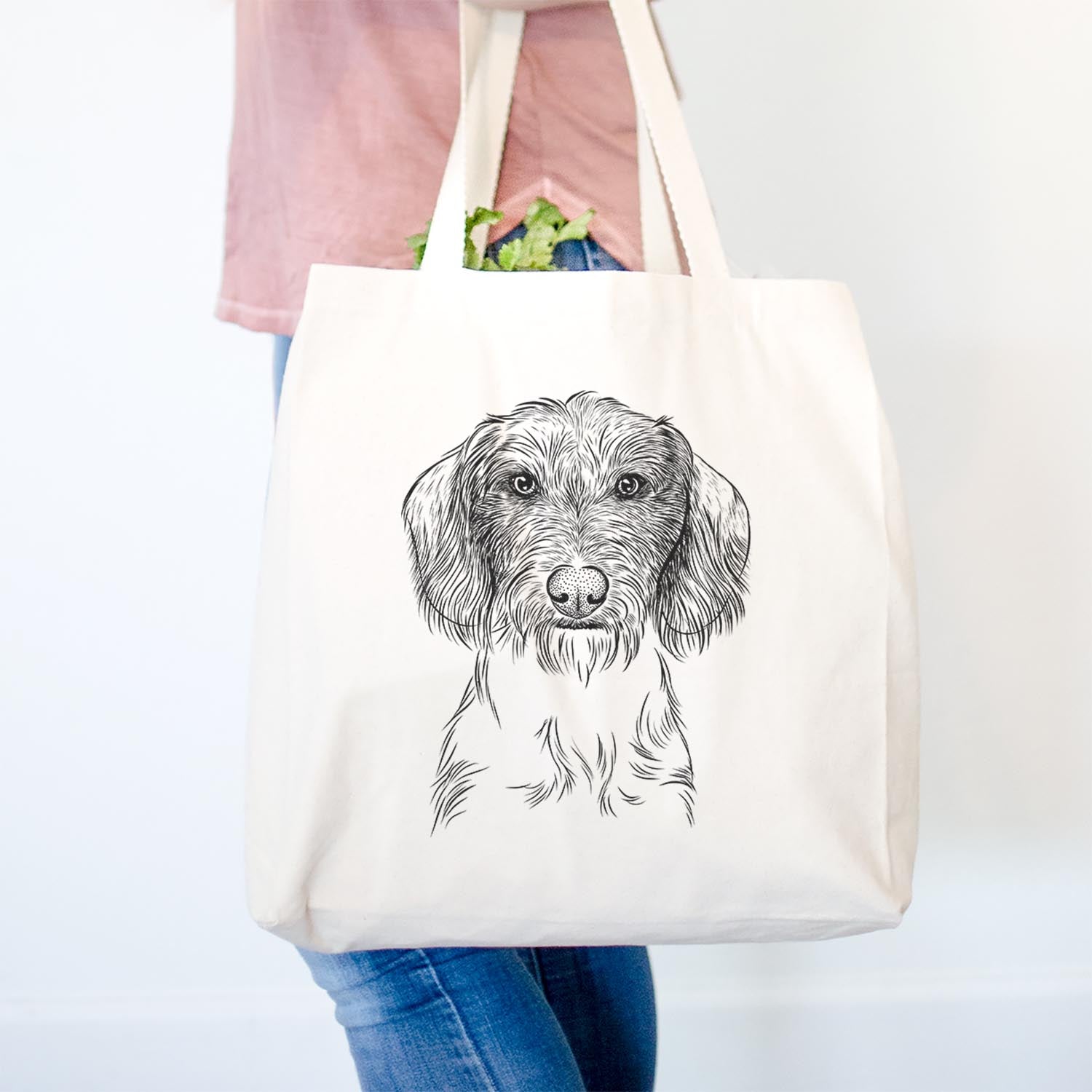 Almond the Wirehaired Dachshund - Tote Bag