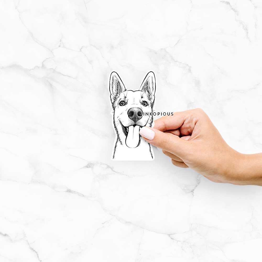 Arlo the Husky Shepherd Mix - Decal Sticker
