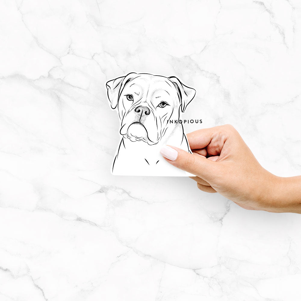 Babe the American Bulldog - Decal Sticker