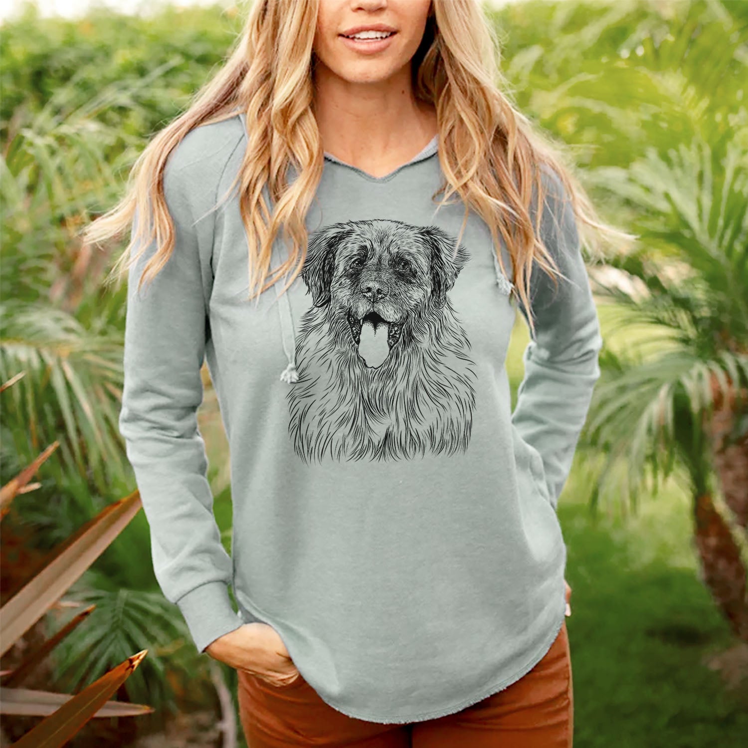 Bamboo the Leonberger - Cali Wave Hooded Sweatshirt