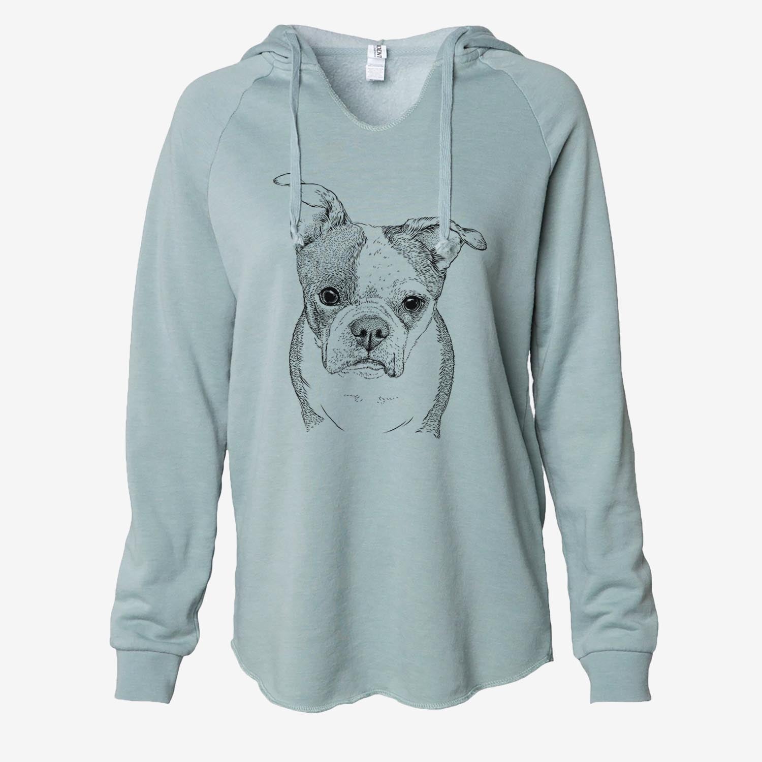 Bandit the Boston Terrier - Cali Wave Hooded Sweatshirt