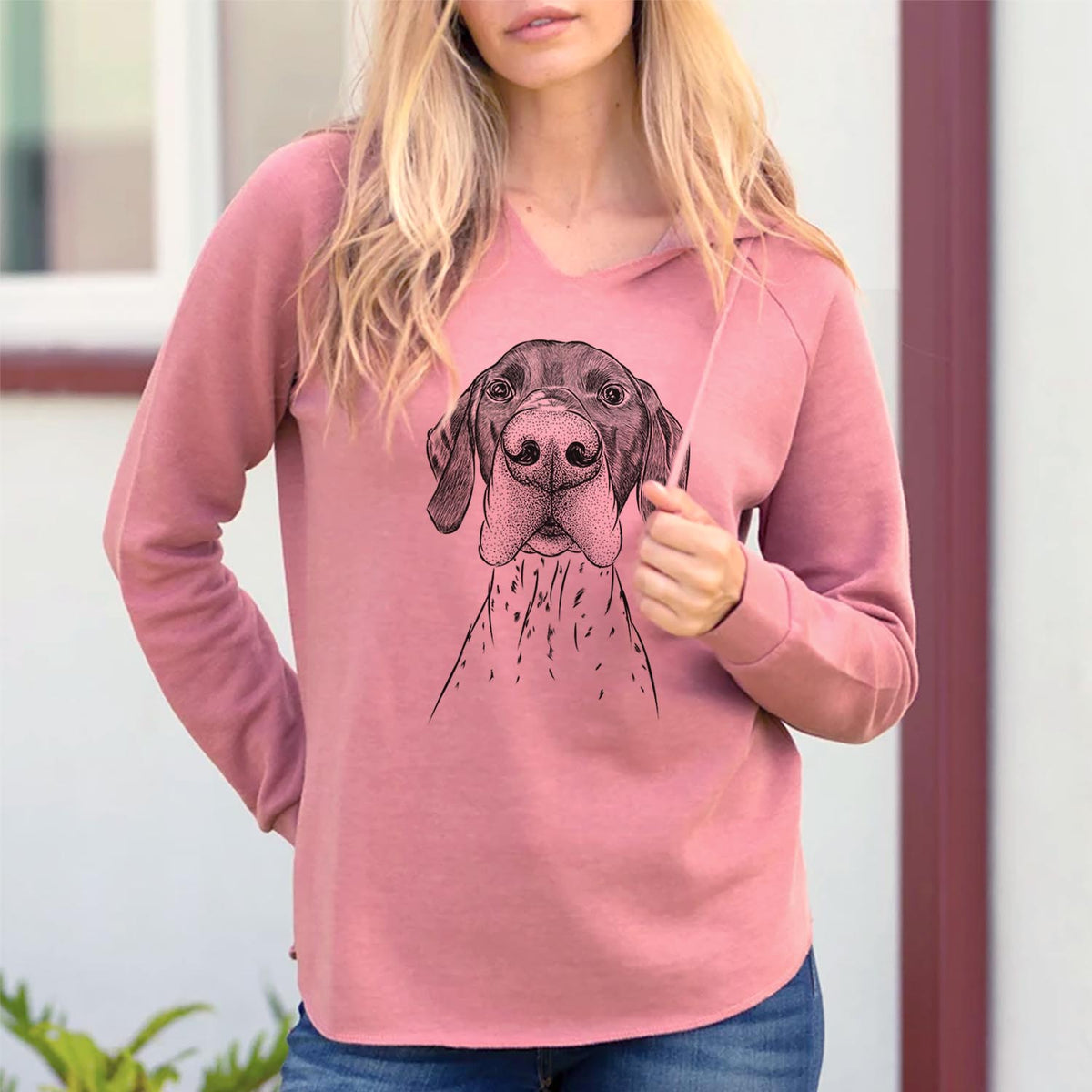 Booze the German Shorthaired Pointer - Cali Wave Hooded Sweatshirt