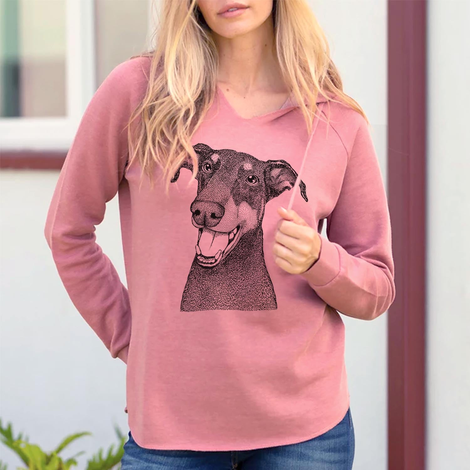 Bunnie the Doberman Pinscher - Cali Wave Hooded Sweatshirt