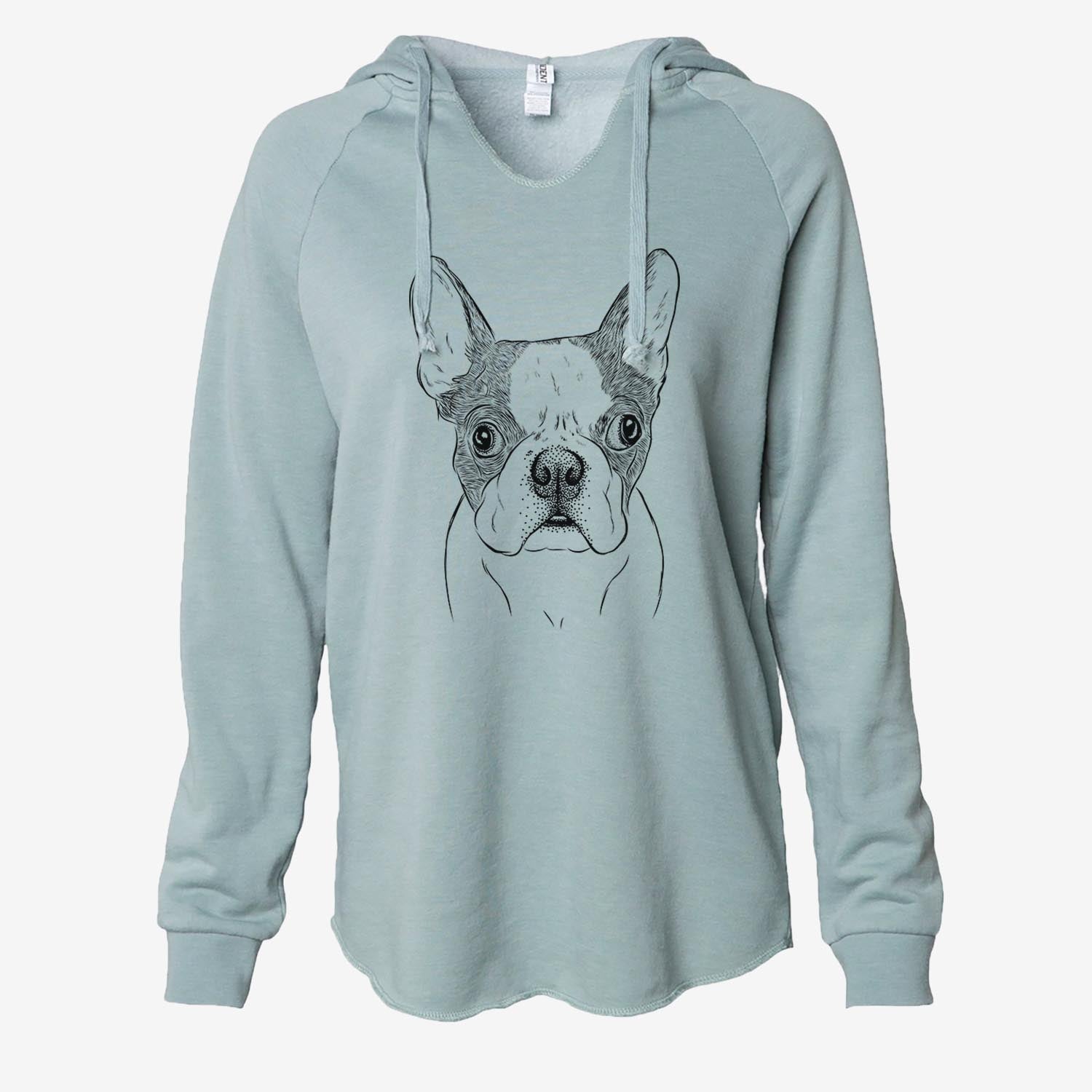 Chocolate Chip the Boston Terrier - Cali Wave Hooded Sweatshirt