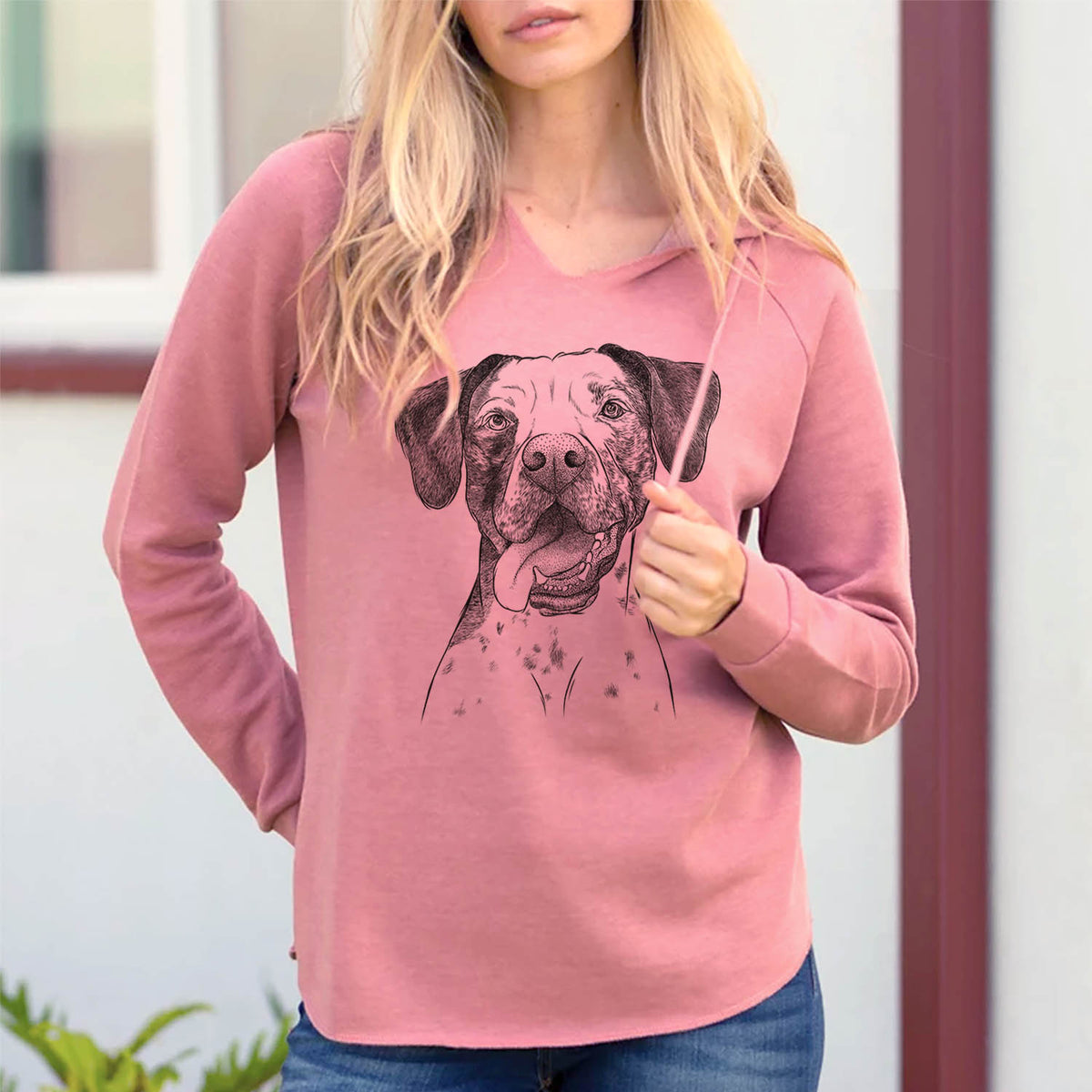 Cola the Catahoula - Cali Wave Hooded Sweatshirt