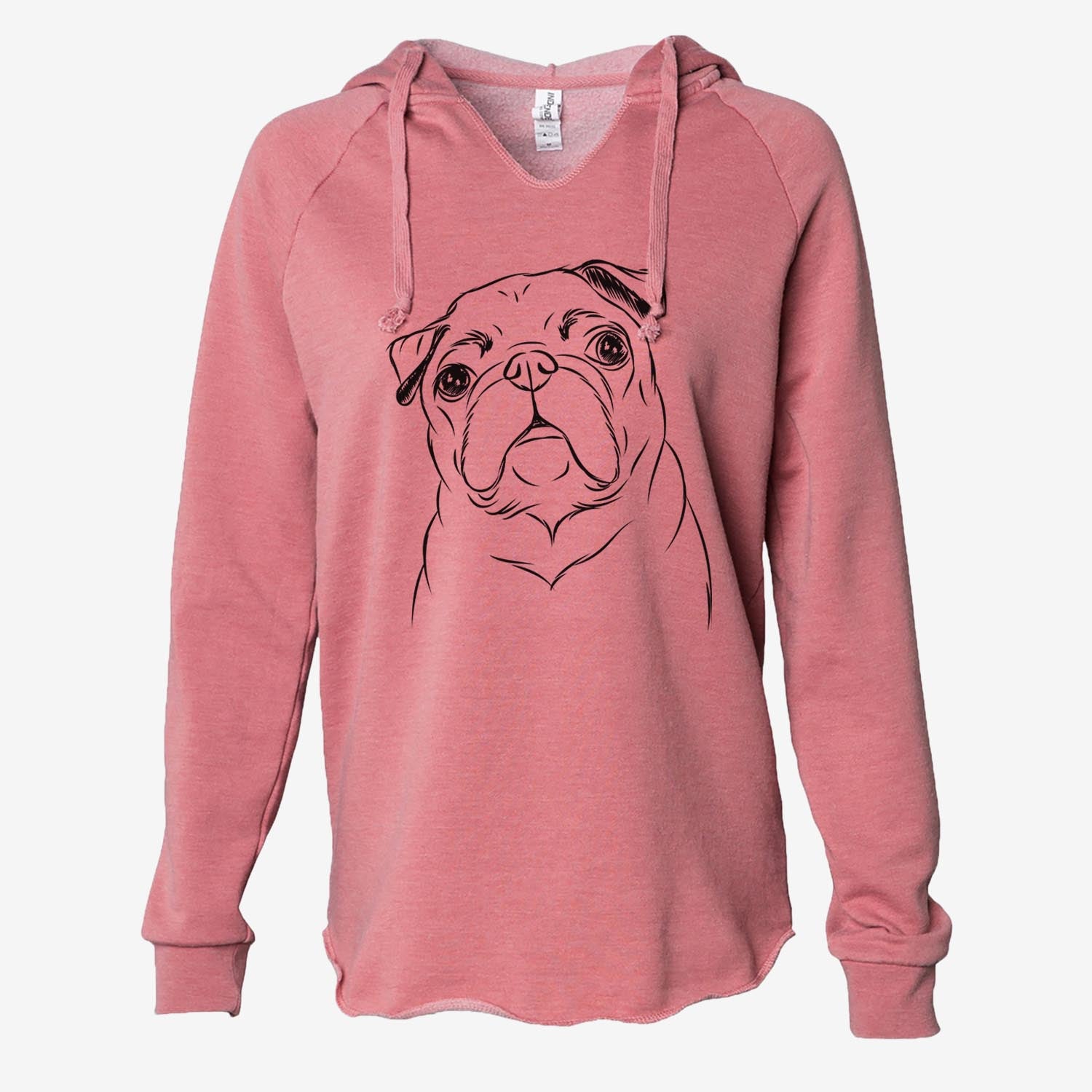 Darling Chloe the Pug - Cali Wave Hooded Sweatshirt