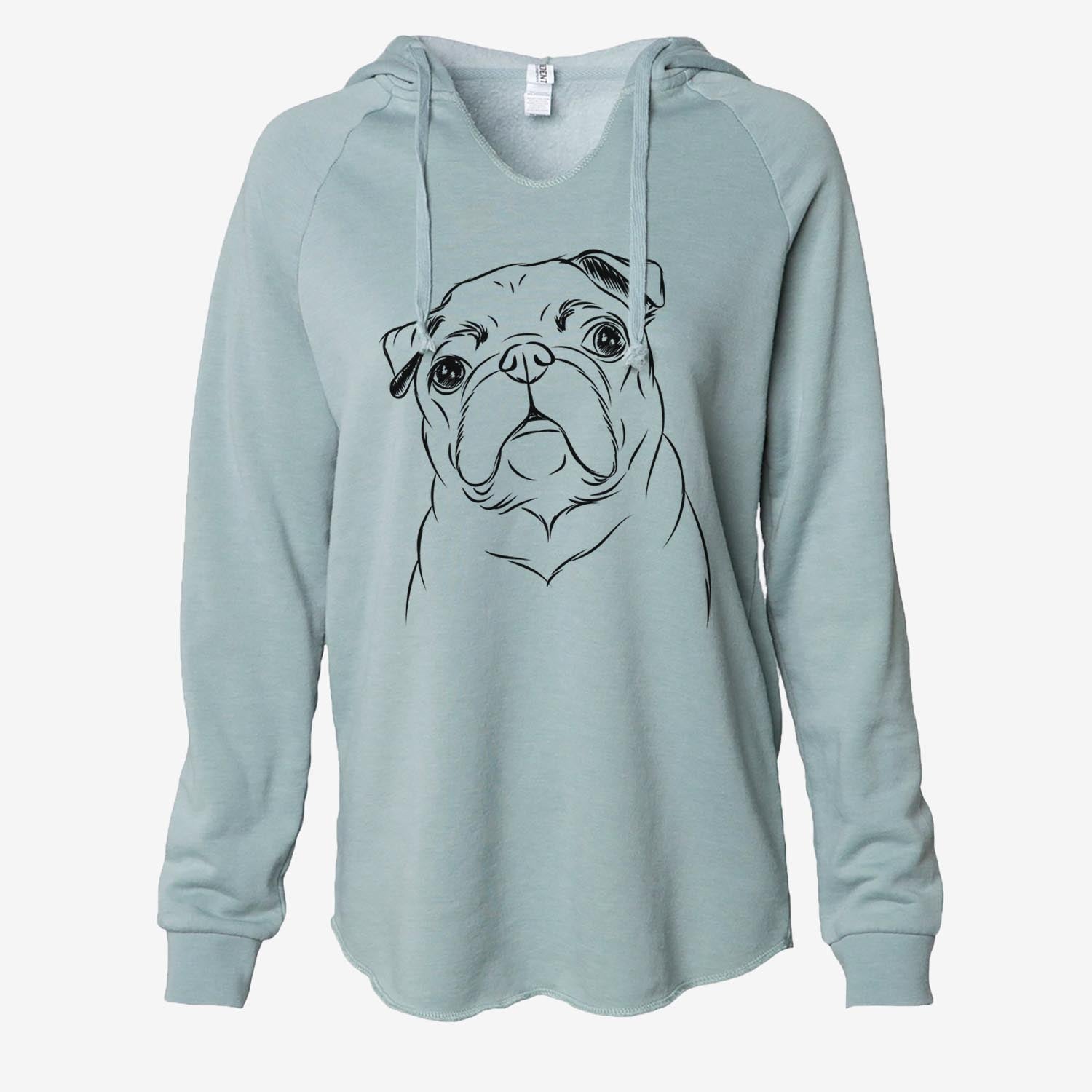 Darling Chloe the Pug - Cali Wave Hooded Sweatshirt