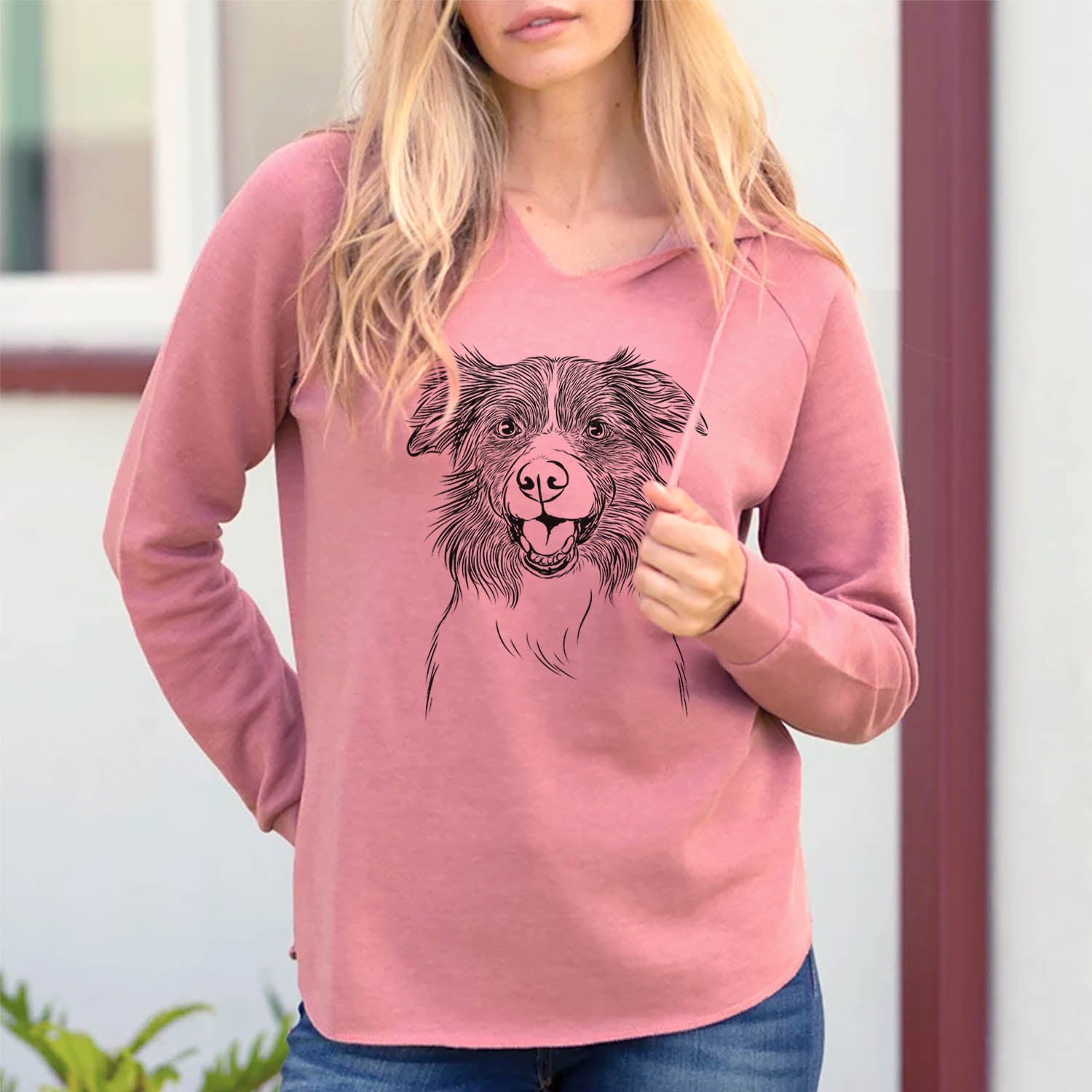 Dizzy the Border Collie - Cali Wave Hooded Sweatshirt