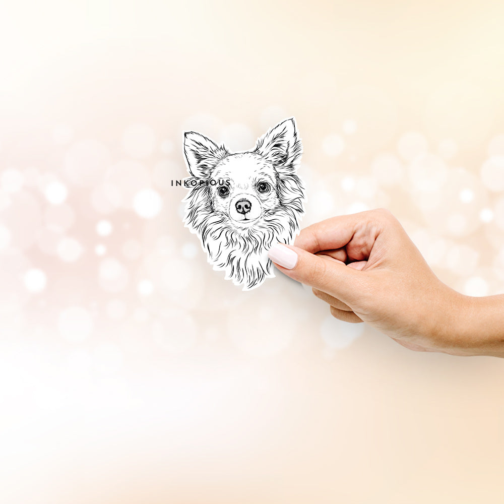 Emma the Longhaired Chihuahua - Decal Sticker