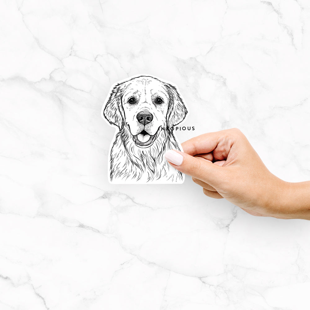 Emma the Golden Retriever - Decal Sticker