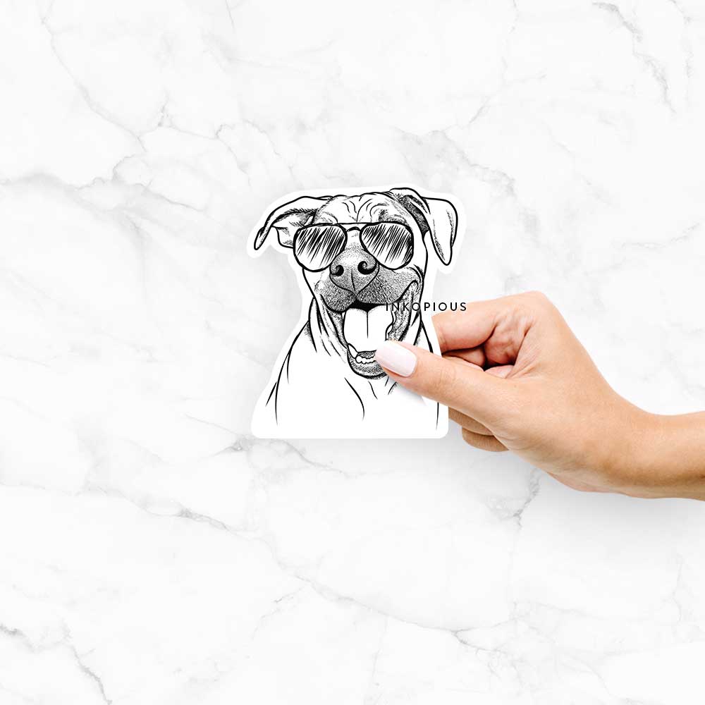 Finn the Hound Mix - Decal Sticker