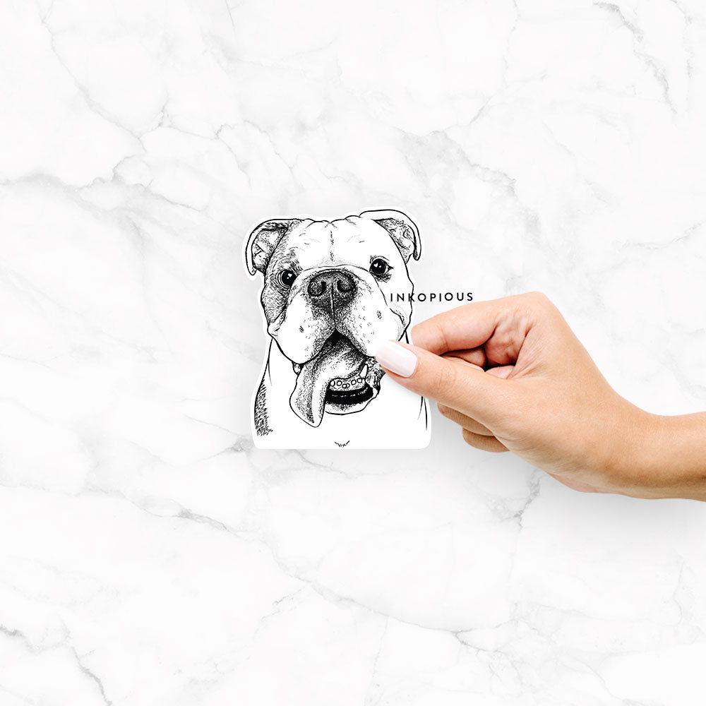 Hank the English Bulldog - Decal Sticker