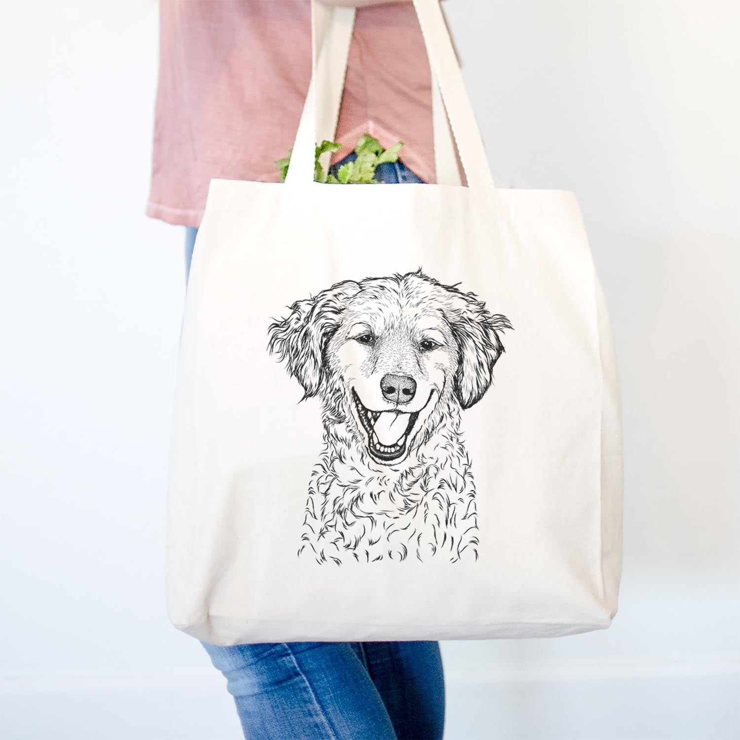 Happy Otis the Miniature Goldendoodle - Tote Bag