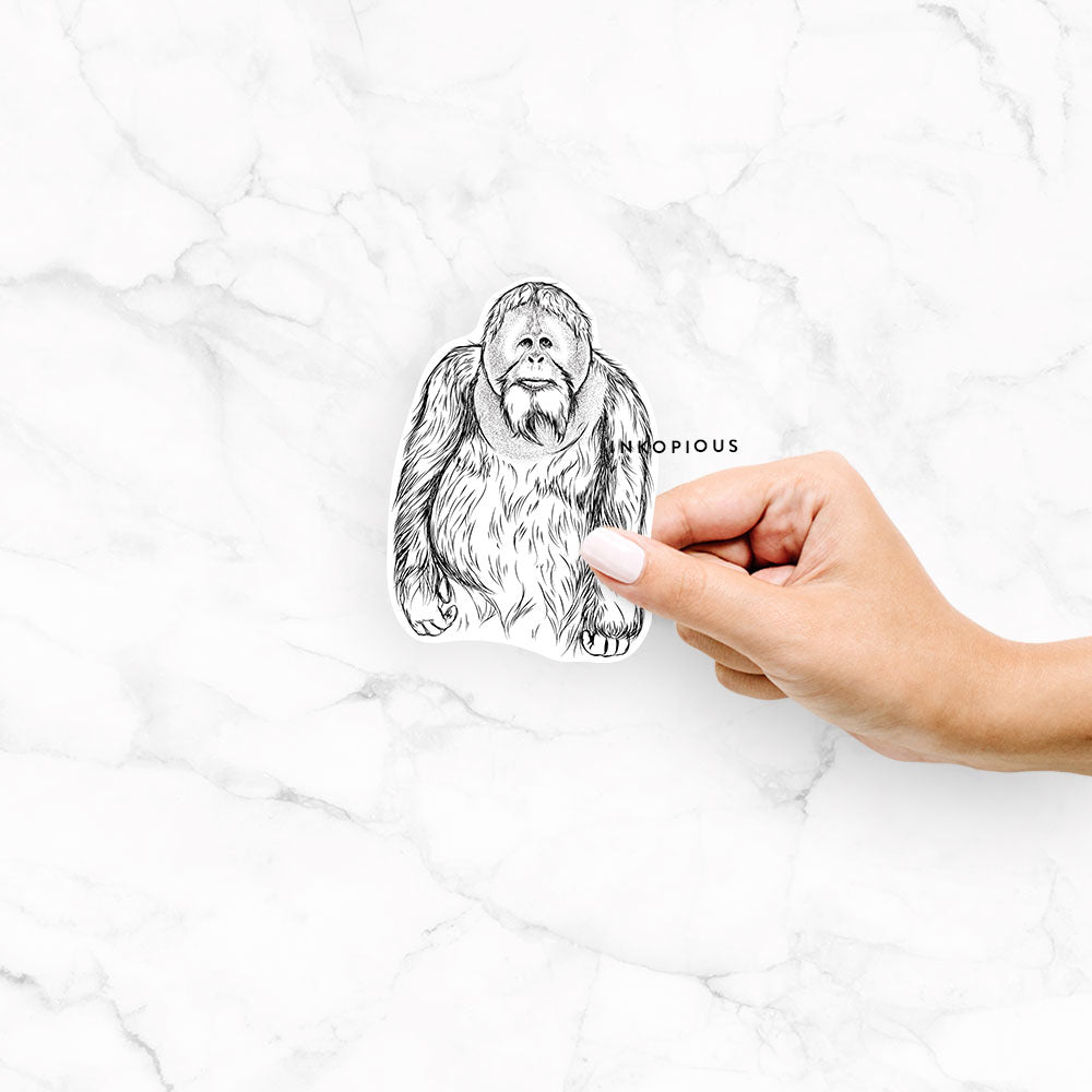 Horace the Male Orangutan - Decal Sticker