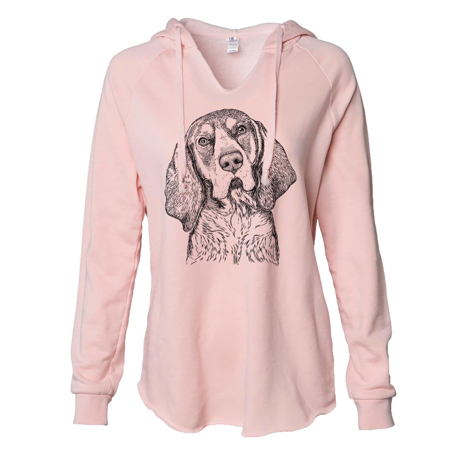 Huck the Bluetick Coonhound - Cali Wave Hooded Sweatshirt