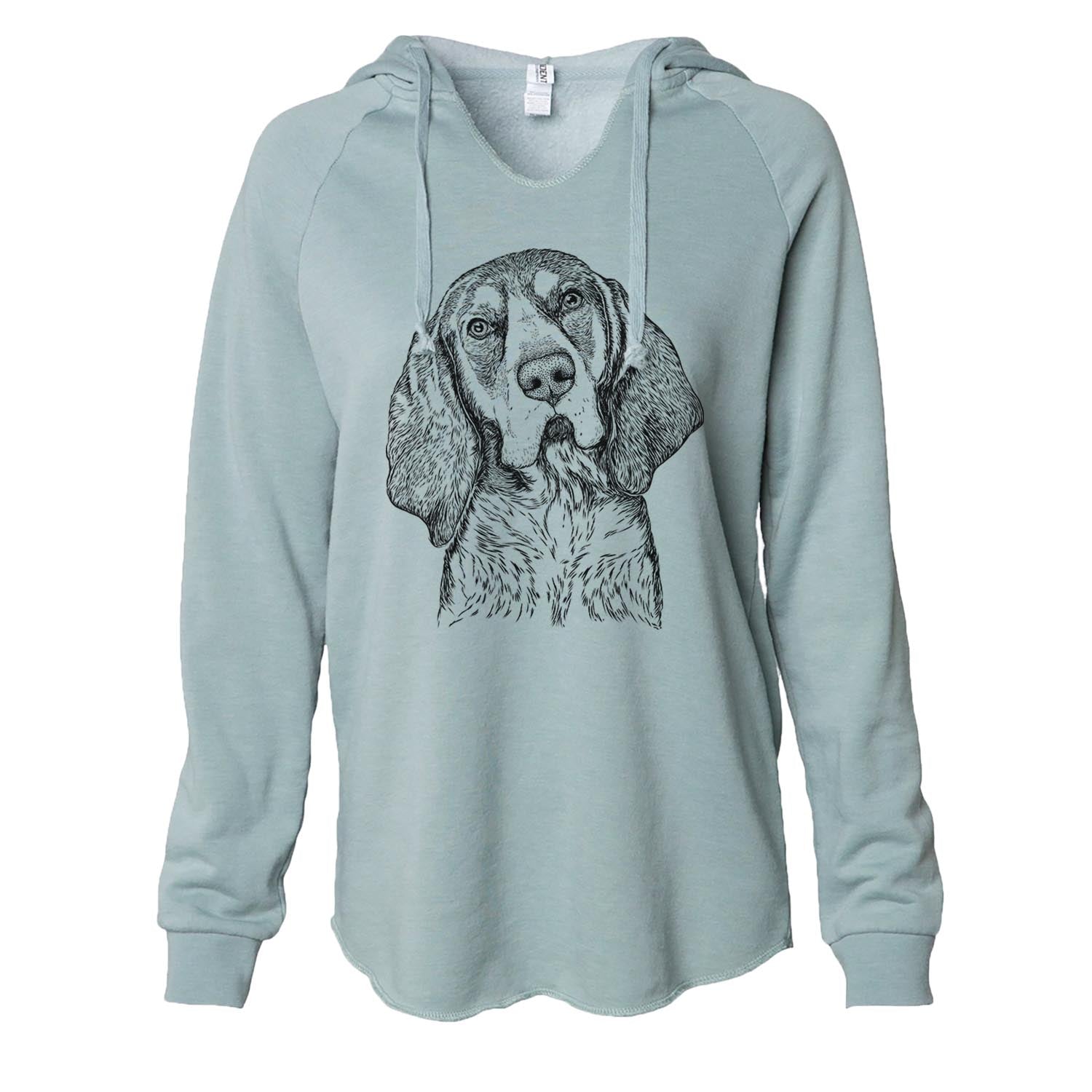 Huck the Bluetick Coonhound - Cali Wave Hooded Sweatshirt