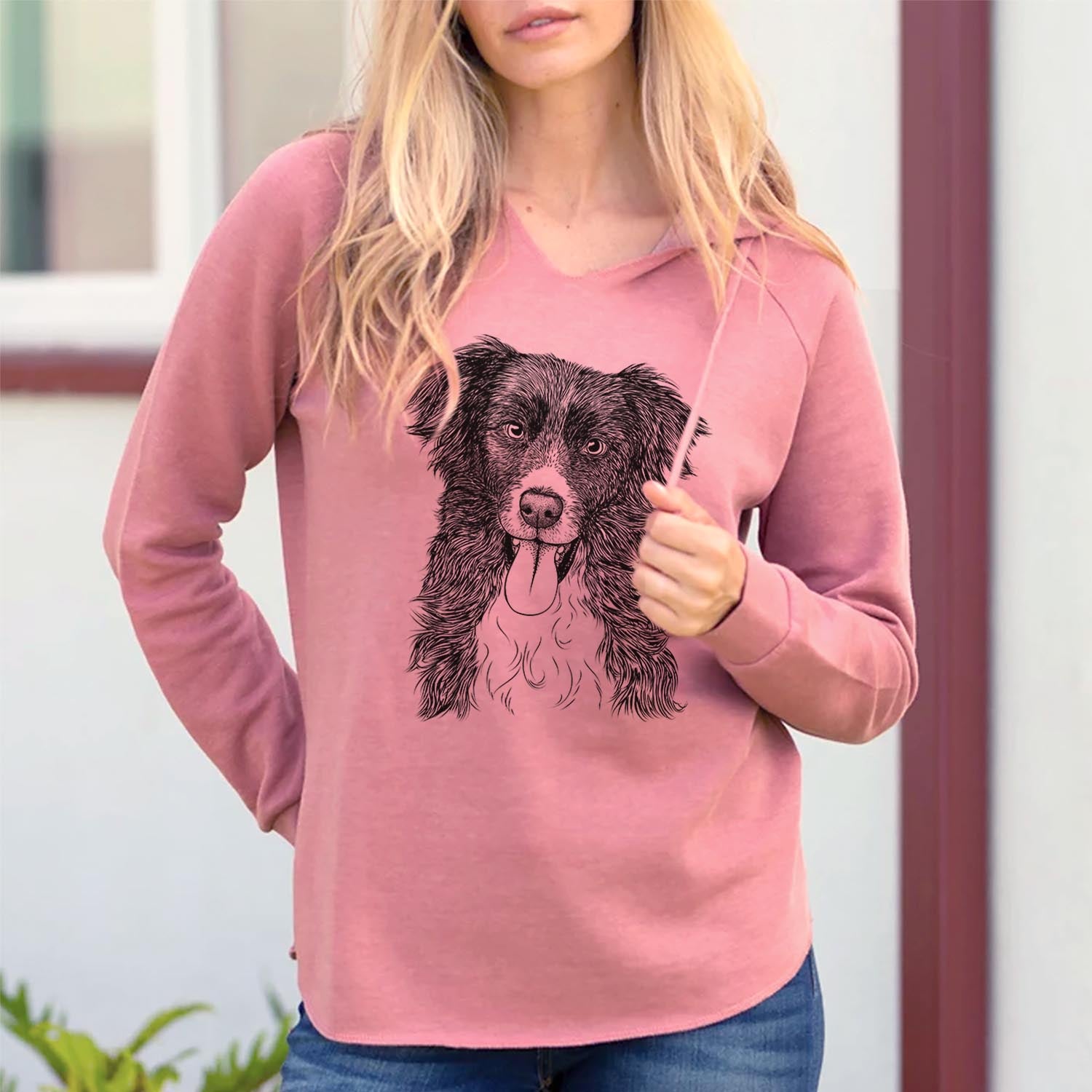 Indi the Border Collie - Cali Wave Hooded Sweatshirt