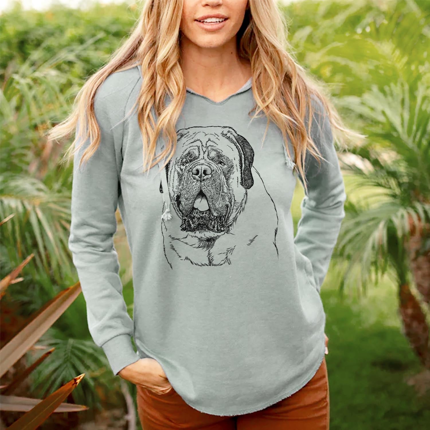 Jed the English Mastiff - Cali Wave Hooded Sweatshirt