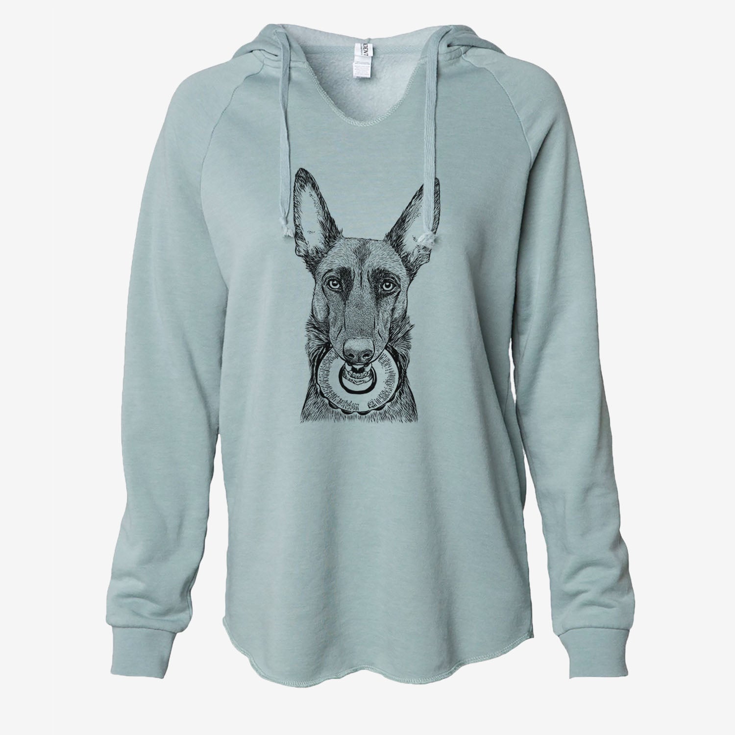 Juno the Belgian Malinois - Cali Wave Hooded Sweatshirt