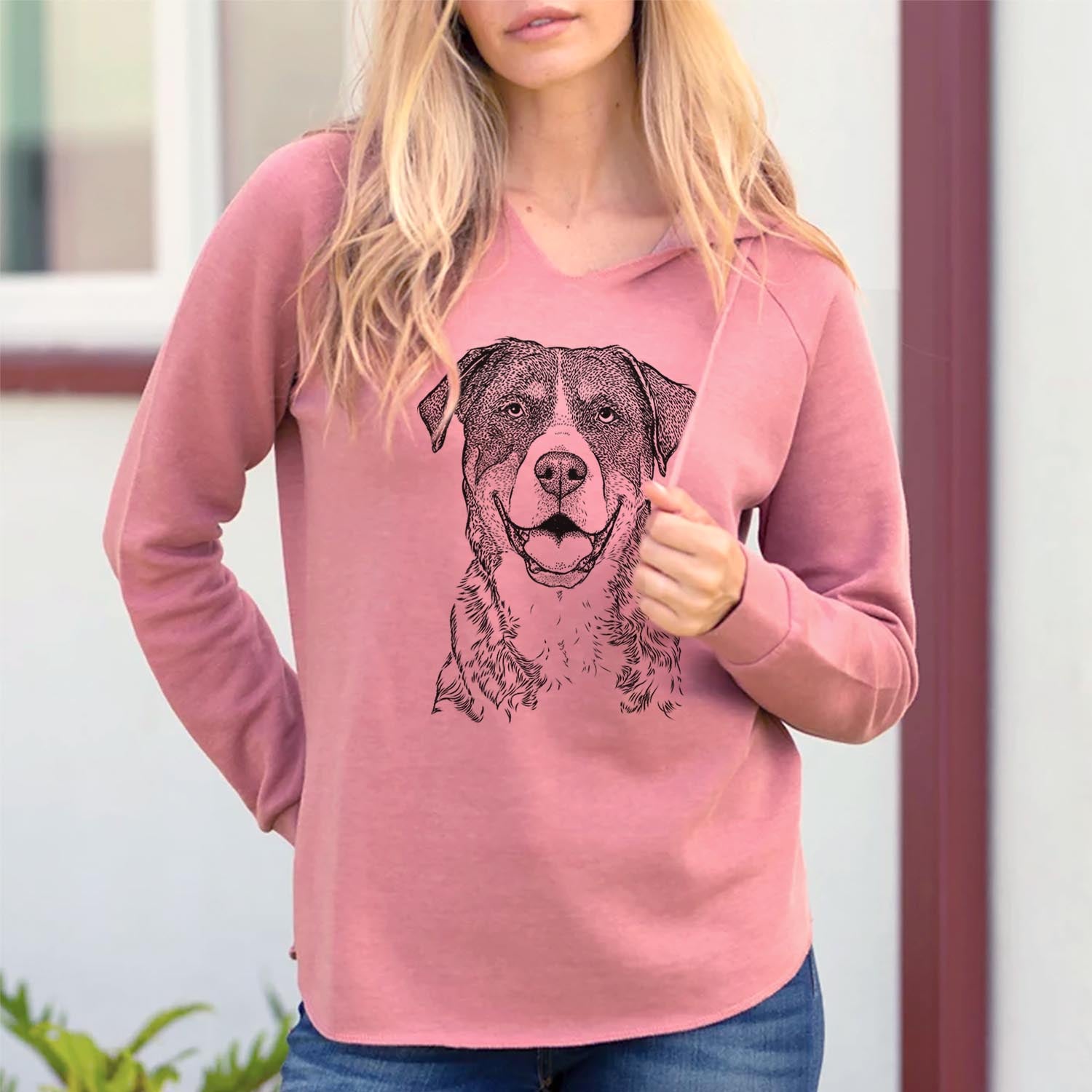 Leon the Greater Swiss Mountain Dog - Cali Wave Hooded Sweatshirt