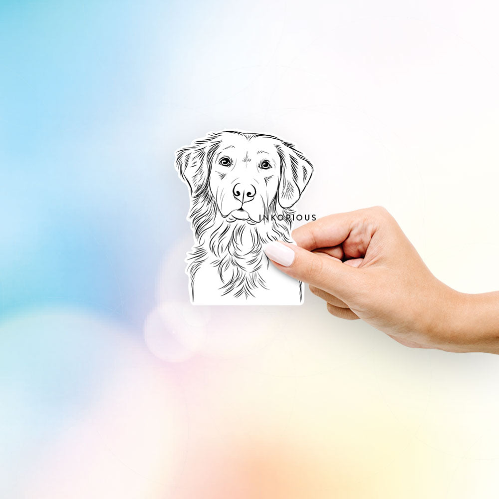 Linden the Golden Retriever - Decal Sticker