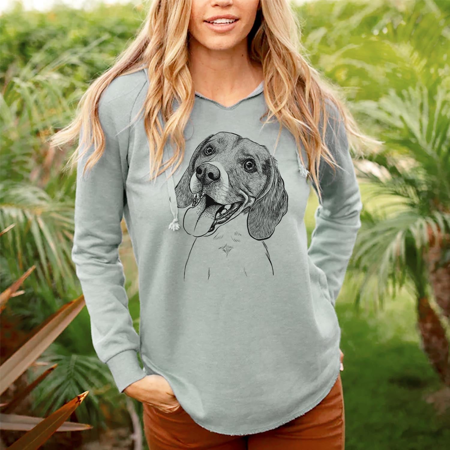 Little Bandit the Beagle - Cali Wave Hooded Sweatshirt