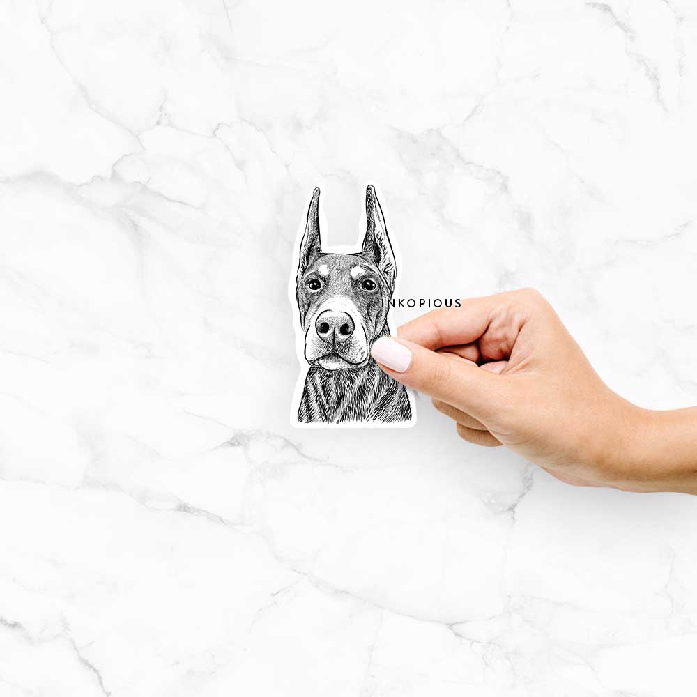 Luna the Doberman Pinscher - Decal Sticker